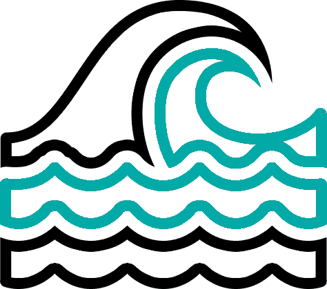 WAVE LINE LOGO SURFING SURF SHOP COCO LOCO BRITISH BRAND