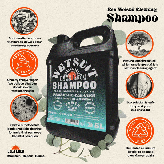 Coco Loco Eco Wetsuit Shampoo Cleaner & Deodoriser Wash (5L) Trade & Wholesale - Coco Loco